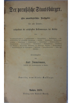 Der preussische staatsburger, 1879r.