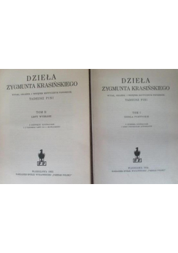 Dzieła Zygmunta Krasińskiego 1934 r.