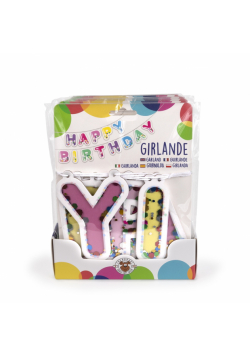 Girlanda z konfetti Happy Birthday