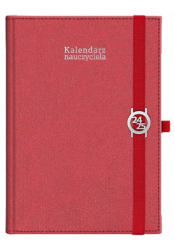 Kalendarz naucz. 2024/2025 B5 tyg Kraft czerwony
