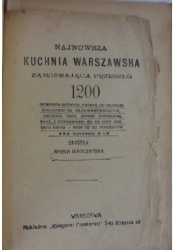 Kuchnia Warszawska, 1924