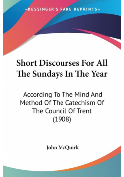 Short Discourses For All The Sundays In The Year