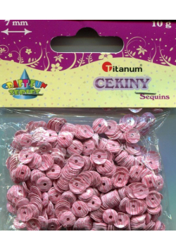 Cekiny różowe paski 7mm 10g