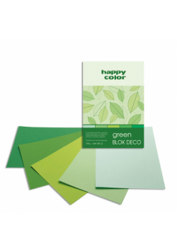 Blok Deco Green A4 5 kolorów tonacja zielona 5 sztuk