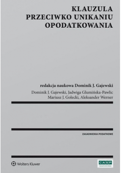 Klauzula przeciwko unikaniu opodatkowania