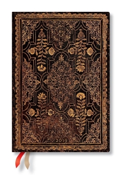 Kalendarz książkowy midi 2019 12M Mahogany