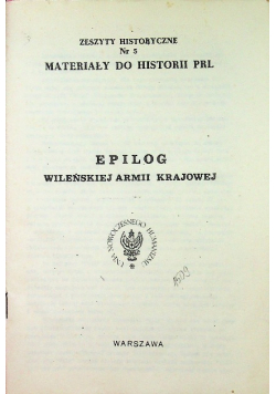 Epilog Wileńskiej Armii Krajowej