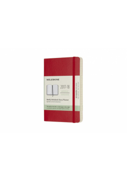 Kalendarz tygodniowy Moleskine 18M P, miękka oprawa, czerwony szkarłatny