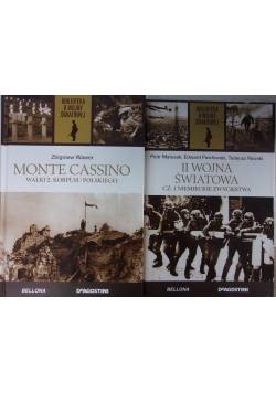 II wojna światowa cz I/Monte Cassino, zestaw 2 książek