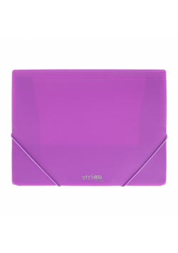 Teczka z gumką A4 PP neon fioletowa STRIGO