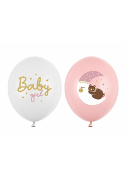 Balony Strong Pastel Baby girl 30cm 50szt mix
