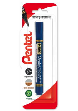 Marker permenentny z ściętą końcówka N860 niebieski 1 szt.