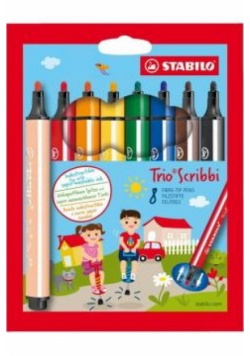 Flamastry STABILO Trio Scribbi 8 kolorów