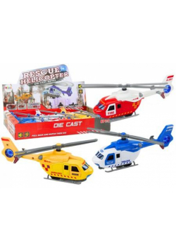 Helikopter ratunkowy Policyjny Strażacki metal MIX