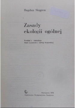 Zasady ekologii ogólnej