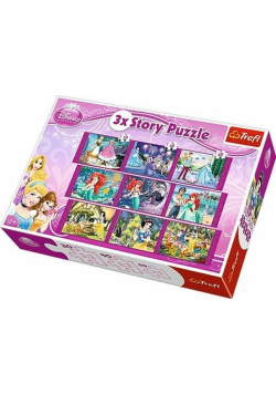 Puzzle 3xStory Księżniczki 30+40+60