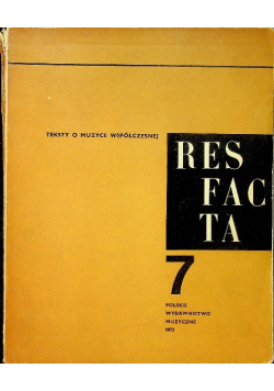 Teksty o muzyce współczsnej Resfacta 2