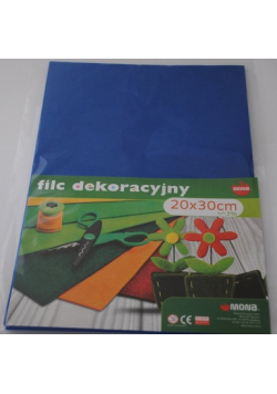F24 - Filc w arkuszach 20cm x 30cm Kolor niebieski 5 sztuk
