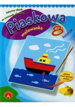 Piaskowa malowanka mini statek
