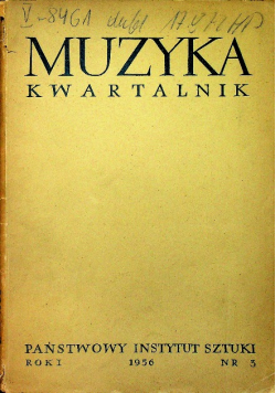 Muzyka kwartalnik Nr 3 / 1956