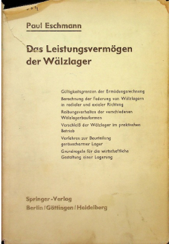 Das Leistungsvermogen der Walzlager
