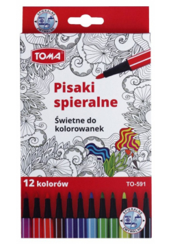 Pisaki spieralne 12 kolorów