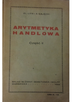 Arytmetyka handlowa,cz2,1932r