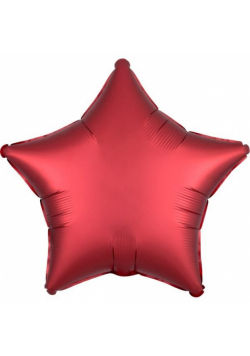 Balon foliowy Lustre Dark czerwony gwiazda 48cm