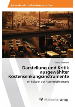 Darstellung und Kritik ausgewählter Kostensenkungsinstrumente