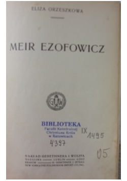 Meir Ezofowicz,1913r.