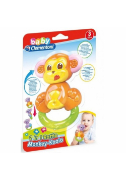 Grzechotka 2w1 małpka-miś koala