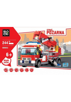 Klocki Blocki Straż pożarna Samochód z podnośnikiem 244 elementów