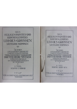 Des heiligen papstes kirchenlehres Leo des grossen samtlichen sermonen