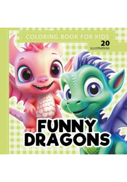 Kolorowanka 160x160 Funny dragons Smoki zielony