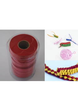 Wstążki filcowe 1cm. x 6m kolor czerwony 13 sztuk