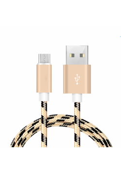 Kabel ładowarka microusb złoty