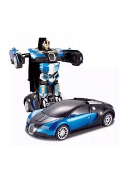 Zdalnie sterowany Auto-Robot 2w1 niebieski