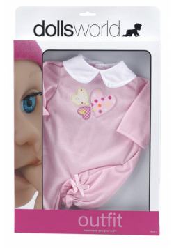 Ubranka deluxe w 8 modnych wzorach 46 cm różowe