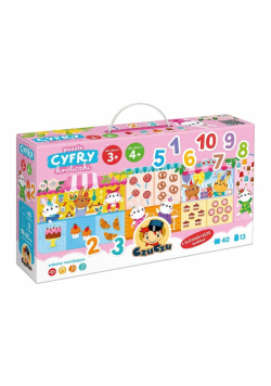 CzuCzu Puzzle Cyfry Króliczki 3+4+