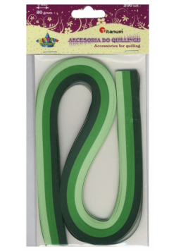 Paski do quillingu 3mm zielone 200 sztuk