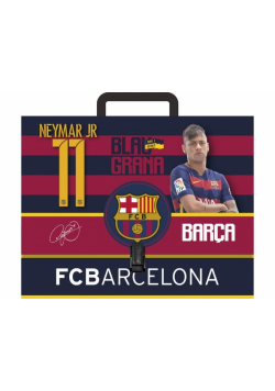 Teczka z rączką A4 twarda FC Barcelona mix