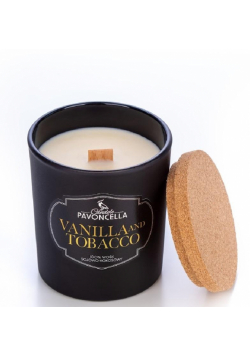 Świeczka sojowa Vanilla and Tabacco czarna 135g