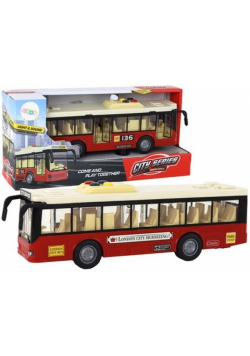 Autobus na baterie czerwony miejski 1:16