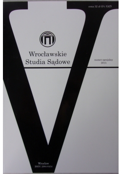 Wrocławskie Studia Sądowe Nr.2015