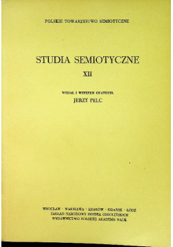 Studia semiotyczne Tom XII