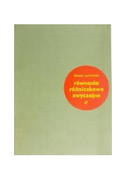 Równania różniczkowe zwyczajne