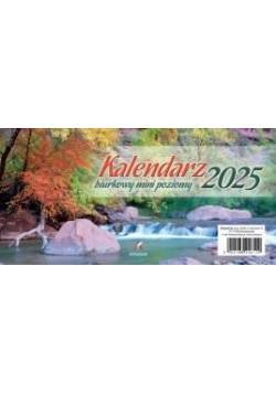 Kalendarz 2025 biurkowy mini poziomy stojący