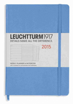 Kalendarz 2015 z notatnikiem Medium Leuchtturm1917 tygodniowy chabrowy