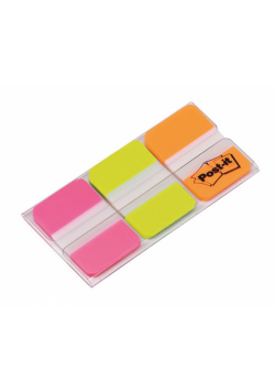 Zakładki indeksujące POST-IT do archiwizacji (686-PGOEU), PP, silne, 38x25mm, 3x22 kart., mix kolor