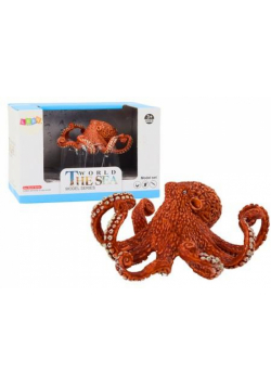 Figurka ośmiornica olbrzymia 10cm pomarańczowa